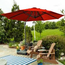 12 ft cantilever patio umbrella goognice large outdoor heavy duty offset hanging umbrella with base aluminum alloy pole for swimming pool, garden, porch, deck, lawn, backyard and restaurant. 9 5 Sunblock Cantilever Umbrella