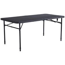 Mainstays 48 Fold In Half Table Rich Black Walmart Com In 2020 Half Table Fold In Half Table Folding Table