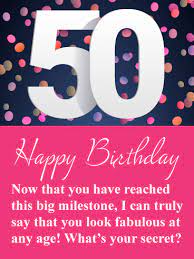 Happy birthday to my gorgeous friend, you're the best! You Look Fabulous Happy 50th Birthday Card Birthday Greeting Cards By Davia Happy Birthday Wishes Cards Happy 50th Birthday Wishes 50th Birthday Wishes