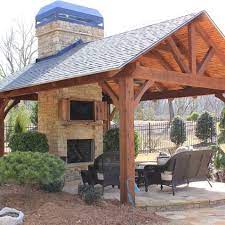 Outdoor Pavilions Design Ideas Pictures Remodel And Decor Outdoor Remodel Outdoor Pavilion Outdoor Fireplace Designs