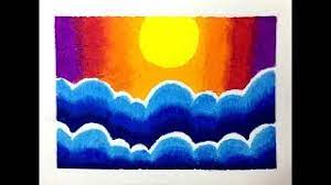 Pemandangan matahari terbenam langit alam pantai malam laut sunrise awan senja. Gradasi Warna Langit Malam