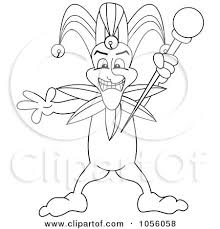 Animal coloring pages mardi gras coloring pages jester childrens art event childrens party carnival. Royalty Free Vector Clip Art Illustration Of A Coloring Page Outline Of A Mardi Gras Jester Holding A Staff By Pams Clipart 1056058