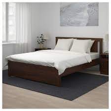 songesand bed frame brown luroy queen ikea in 2020 ikea queen bed frame brown bed frame king bed frame