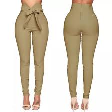 Moda Mujer Alta Cintura Casual Pantalones De Moda Mujer Bowknot Largo Delgado Panta Pantalon De Vestir Dama Pantalones De Moda Mujer Pantalones De Vestir Mujer