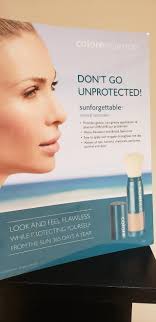 Melissa Bohac from Guthrie's Plastic Surgery and Reconstruction dept.  speaking about sun damage and skin cancer. She's demonstrating  "Sunforgettable" their new SPF bronzer that gives users UV protection and  that summer glow