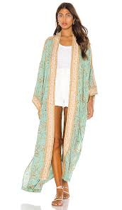 Spell The Gypsy Collective Maisie Maxi Kimono In Vintage Turquoise Revolve