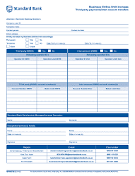 Send money anytime at your convenience. Standard Bank Business Online Limit Increase Form Fill Online Printable Fillable Blank Pdffiller