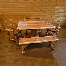 Handcrafted Genuine Red Cedar Stump Dining Table Proudly Made In America And Delivered Free To 48 States Save More Reclaimed Wood Furniture Log Table Table