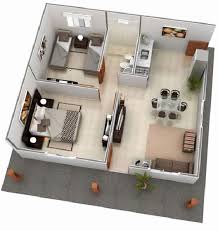 Tiga buah kamar tidur dengan peletakan dua kamar kecil yang berdekatan sangatlah sesuai. Denah Rumah Minimalis Modern 3d 2 Kamar Tidur Kabar Sip
