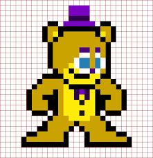 Fredbear Fnaf Minecraft Pixel Art Pixel Art