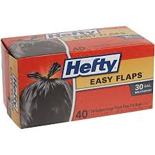 Order online hefty cinchsak trash bags, drawstring, clear large, 30 gallon size on ramseycashsaver.com. Amazon Com Hefty Easy Flaps Multipurpose Large Trash Bags Unscented 30 Gallon 40 Count Health Household