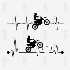 Subject Content Dirt Bike Heartbeat Dirt Bike Heartbeat Digital Clipart Files For Design Printing Tatuagem Motocross Tatuagens De Moto Tatuagens Motocicleta