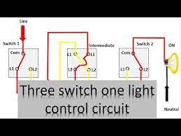 Learn how to wire a 3 way switch. 3 Switch One Light Control Diagram Three Way Lighting Circuit Earth Bondhon Youtube