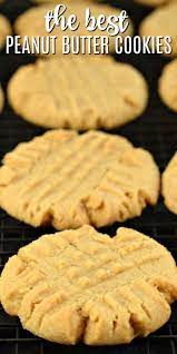 Perfect Peanut Butter Cookies Soft And Chewy Easy To Make And Topped Wit Peanut Butter Cookie Recipe Chewy Peanut Butter Cookie Recipe Peanut Butter Cookies