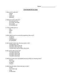 Library of congress the wonderful wizard of oz, by l. The Wizard Of Oz Comprehension Quiz By Teaching Town Tpt