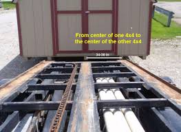 If you are moving your shed farther than across your property, you'll have to place it securely in a vehicle trailer. Shed Moving Amish Swings Things