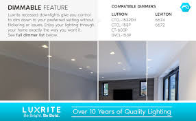 Luxrite 3 Inch Gimbal Led Square Recessed Light With Junction Box 8w 3000k Soft White 600 Lumens Dimmable Downlight Energy Star Ic Rated Damp Location Adjustable Recessed Lighting Amazon Com