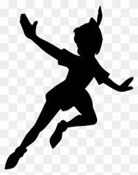 Peter Pan Silhouette Clipart Peter Pan Silhouette Peter Pan Art Peter Pan Painting