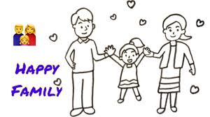 Easy and simple drawing for children with step by step. Family Drawing For Kids Family Drawing My Family Drawing How To Draw A Family Picture Family Ki Draw Youtube
