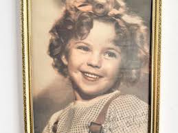 Vintage Framed Shirley Temple Photo: Signed "hello Everybody", Gold Frame