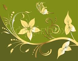 Free green gold flower vector download in ai, svg, eps and cdr. Gold Flower Background With Wave Stock Vector Colourbox