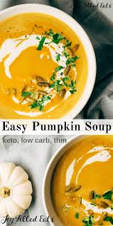 Soupe Facile A La Citrouille Faible Teneur En Glucides Ceto Thm S Sans Gluten En 2020 Recettes De Cuisine Soupe Facile Citrouille Recette
