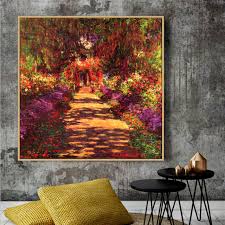 In this way the french plain air art, which consisted in experience of nature and light, was born. Pfad In Monets Garten In Giverny Claude Monet Beruhmten Alten Impressionist Kunstler Original Leinwand Malerei Druck Wand Kunst Dekoration Painting Calligraphy Aliexpress