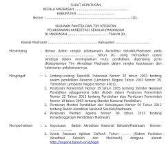 Pada artikel ini kami akan membahas tentang sk tim akreditasi sekolah sd. Download Contoh Sk Tim Akreditasi Sekolah Madrasah Info Opm