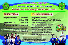 Sekolah ini memiliki 3 jurusan. Islamic Boarding School Ibs Mtsn 31 Jakarta