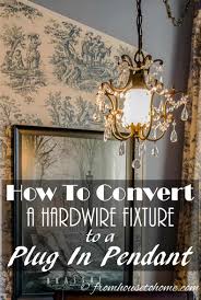 We literally have thousands of great products in all product categories. How To Convert A Hardwire Fixture To A Plug In Pendant
