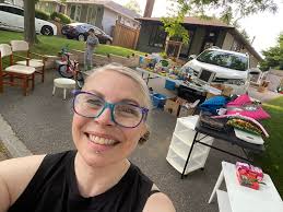 I8 Durham Road. We've got toys, games, Lego, children's clothes, bikes,  scooter, cordless lawnmower, few household bits.