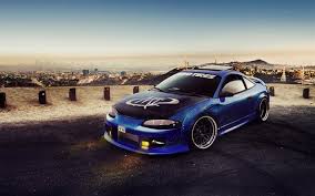 Download Wallpapers Mitsubishi Eclipse Sports Coupe Tuning Eclipse Blue Mitsubishi Besthqwallpapers Com Mitsubishi Eclipse Mitsubishi Eclipse