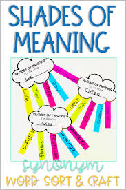 Synonym Word Sorts And Rainbow Craft Template Great For Spring Or St Patrick S Day Students Analyze Syn Word Sorts Teacher Favorite Things Shades Of Meaning