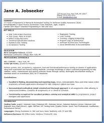 Qa Software Tester Resume Sample Entry Level Resume Software Good Resume Examples Resume Examples