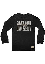 Original Retro Brand Oakland University Golden Grizzlies Black Mt Long Sleeve Fashion T Shirt 4812034 Oakland University Shirts Fashion