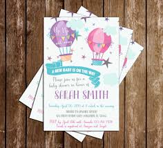 Magnificent flowers (roses) and comes with watercolor finished. Novel Concept Designs Up Up And Away Hot Air Balloon Baby Girl Shower Invitation