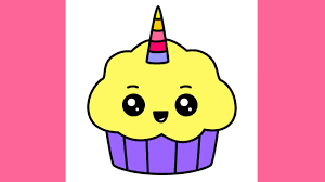 Draw this cupcake following this lesson.#simpledraw#howtodraw#easydrawing How To Draw Cute Cupcake Unicorn Kawaii Easy For Kids Youtube