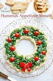 50 festive christmas appetizers that are so much better than the main course. Easy Christmas Appetizer Hummus Wreath Two Healthy Kitchens