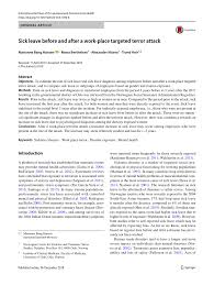 Bertel geismar haarder (født 7. Pdf Sick Leave Before And After A Work Place Terror Attack