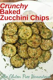 Baked Zucchini Chips Easy And Healthy Gluten Free Homestead Recipe Zucchini Chips Baked Healthy Chips Gluten Free Recipes Easy