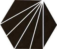Gạch lục giác họa tiết Geometry ( Trắng đen) | GIÀU PHÁT