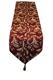 Amazon Com Luxury Damask 13 X 90 Burgundy Table Runner Christmas Table Runner 18 99 Burgundy Table Runner Luxury Linen Table Runners