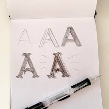 Find & download free graphic resources for alphabet drawing. Learn To Draw The Letter A Beginning Hand Lettering Food Illustrator Lettering Artist Jennifer Hines