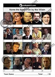 Oct 25, 2021 · if you're making a list of potential trivia questions for an upcoming game or party, it makes sense to choose only the best ones. James Bond Films 001 Title From Its Villain Quiznighthq
