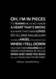 Ed sheeran visiting hours english lyrics. Ed Sheeran Supermarket Flowers Black Lyrics A4 Size Amazon De Home Kitchen