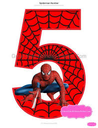 Spider Party Printable Number 5 Centerpiece Spider Themed Etsy Spiderman Birthday Party Spiderman Party Spiderman Party Supplies
