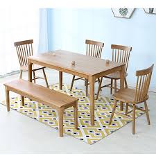 Built to last and made of solid wood, it'll withstand the demands of the family home and it's easy to clean and maintain too which means it'll continue to look good for a. Simple White Oak Solid Wood Dining Table Set China Dining Table Dining Room Made In China Com