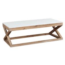 Even though the two may occupy exactly the same footprint, the wood table will have a bigger presence in the room and seem to take up more floor space. Cross Leg Rectangular Wood Marble Top Coffee Table Price China Wood Marble Coffee Table Rectangular Marble Coffee Table Made In China Com