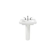 faucet hole pedestal sink
