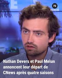 Nathan Devers and Paul Melun are leaving CNews after four seasons to design  a new talk show